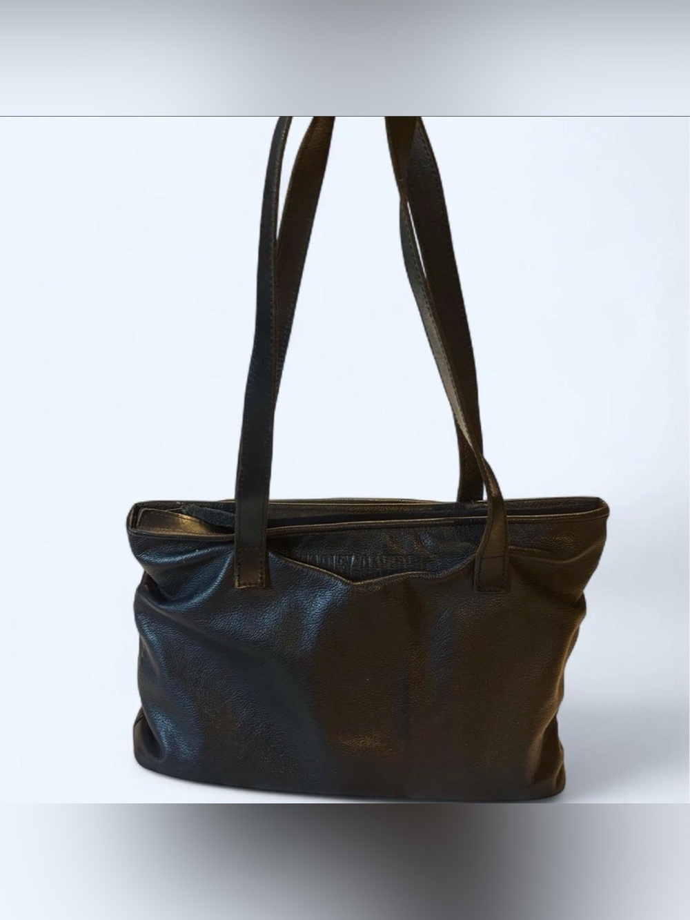 Vintage Harley Davidson Leather Zip Top Shoulder Tote Bag Biker Travel Large